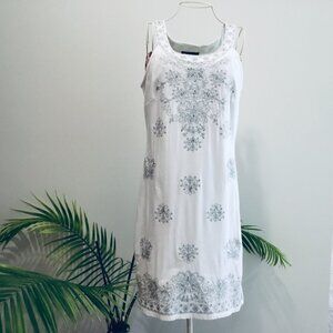 INC International Concepts Sequined & Embroidered Knit Dress - Medium